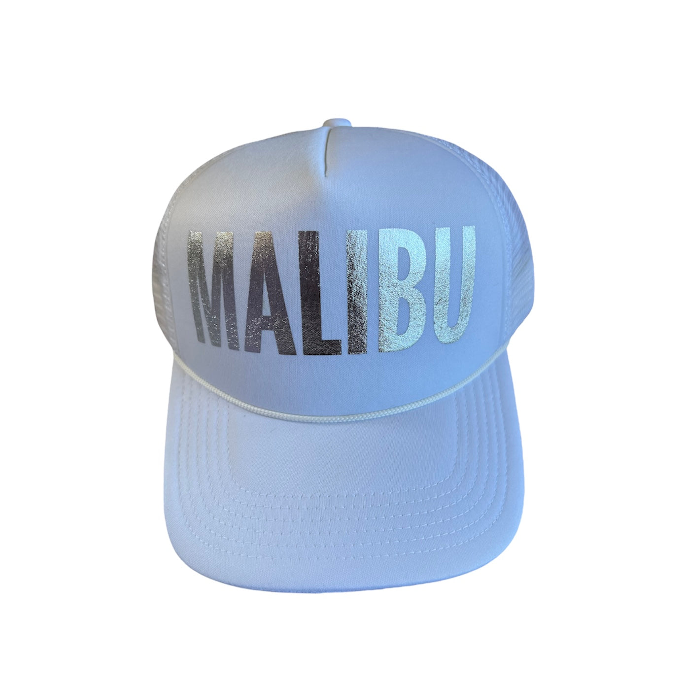 white MALIBU hats